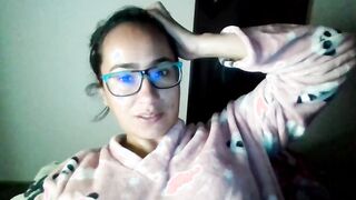 Lusty masturbating with pillow by her stepgrandma 2 times
