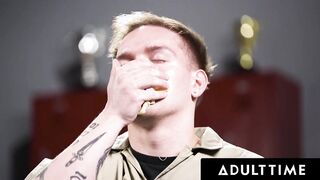ADULT TIME - Panty Sniffing April Olsen Gets Caught Masturbating Into Locker Room So Fucks The Janitor