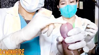 two Sadistic Nurses Finger Sounding Sub