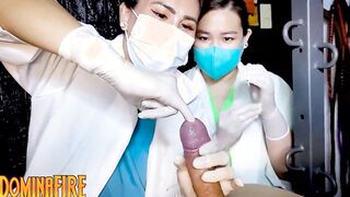 two Sadistic Nurses Finger Sounding Sub
