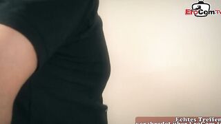 German blonde and dark haired Cougar three-way FFM