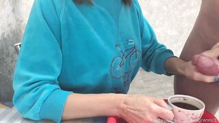 Stepmom drinks coffee with stepson's sperm biggest jizzed taboo bondage