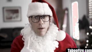 Naive 19 yo banged rough by fake santa claus