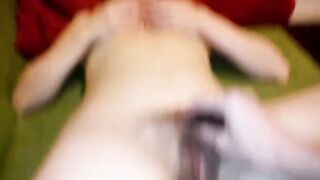 Heavily unshaved and soak vagina