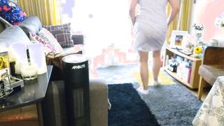 Mommy cleaning house