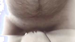 Close up jizzed on his wifey