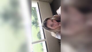 Pureluvli gets awesome head on balcony