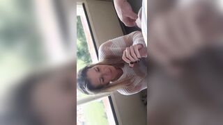 Pureluvli gets awesome head on balcony