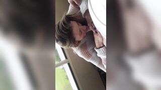 Pureluvli gets awesome head on balcony
