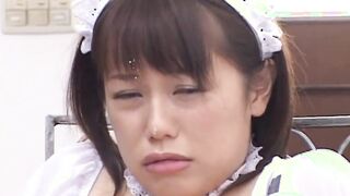 Japanese 18 yo maid getting doggystyled