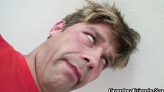 2 buddy share unshaved mature old lady