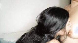Real lesbo blowing huge hooters and waiting for more