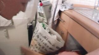 Exotic German blonde loves eating cum after having sex