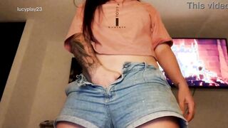 Turned On Colombian myfreecam masturbating inside her room