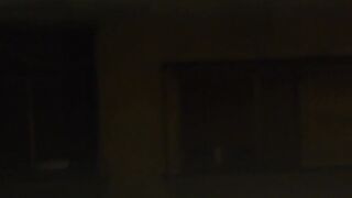 Spying on Jeny Smith thru the window while she take