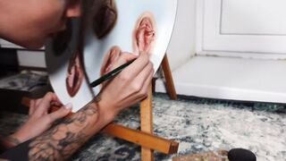 Aroused by an sexsual picture and banged the ARTIST