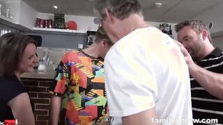 Virgin son deflowered at the local bar