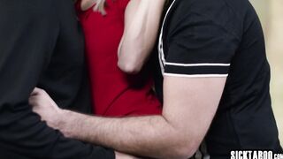 Hot MILF fucked by two bisexual guys