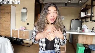 First Porn Casting for Curly Hispanic milf - point of view Head