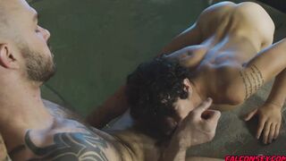Cliff feasting on Kaleb's tight wet asshole