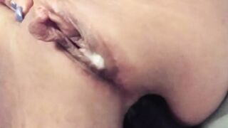 Gaping my soak creamy asshole