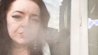 Vaping from Hottie Girlfriend Lara inside a nightie