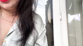 Vaping from Hottie Girlfriend Lara inside a nightie