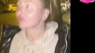 Walking down the street with cum all over my face