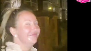 Walking down the street with cum all over my face