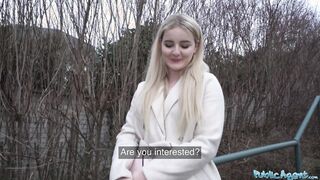 Outdoors Agent Bae Blonde from California Blows and Fucks a