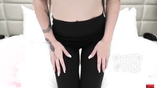College goddess with gigantic naturals licks booty and sucks cock