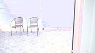 Horny dark hair blows cock on her knees