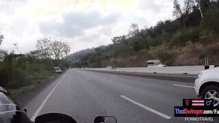 Long ass Thai amateur teenagers gf Hottie sex inside outdoor inside a coffee shop