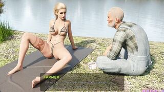 Cutie Slutty Blonde Fucking with Farmer - 3d game