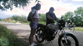 Cutie lovers fucking on the highway