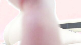 Petite Stepsister loves playing around on webcam