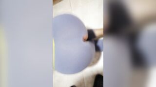 my friend is exercising and I got lusty with her
