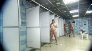 (VOYEUR COMPILATION) Spy on chubby, fat and BBWs inside shower!