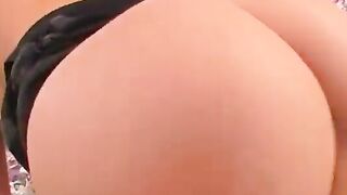 adorable chick gets boned into the butt by 2 men with double penetration