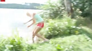 The boy inside nature banged! 2 depraved girlfriends