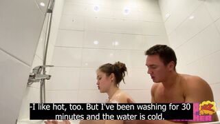 STEPFATHER AND STEP-DAUGHTER ALONE INTO THE TOILET