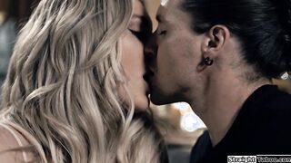 Cheating guy titfucks his gf best friend