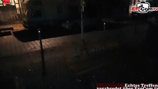 German fit blonde bitch pick up on street for blind date