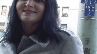 Chubby and freaky German skank gets cum all over her twat