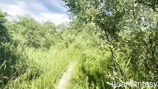 Wearing green short shorts on another path