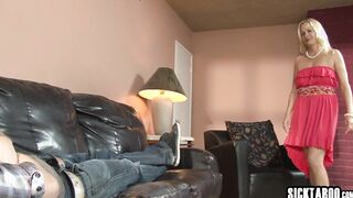 Peyton Leigh sucked teens boyfriend cock
