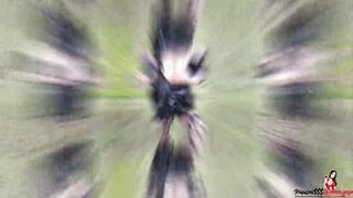 Double orgasm inside the wild forest from a Beauty nymphomaniac