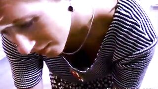 blonde fiance with nice melons gets licked