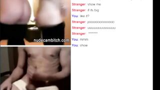 Freaky Bitches making out and watching huge dick on web cam