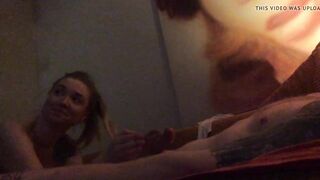 sex on couch with fiance beautiful head